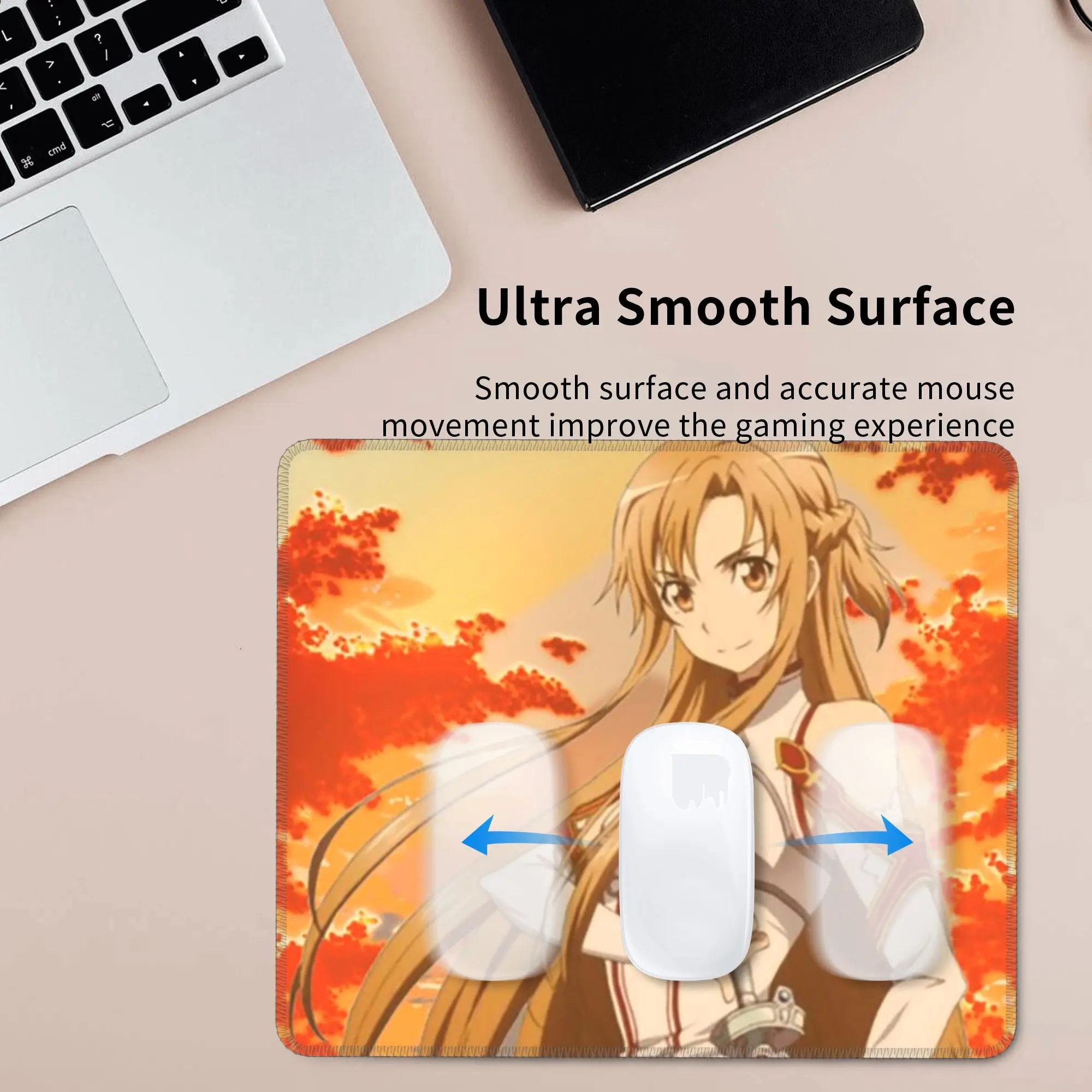 Sword Art Online Yuuki Asuna Anime Mouse Pad Computer Keyboard Mouse Mat Gaming PC Laptop Desk Mat Office Accessories Table Mats