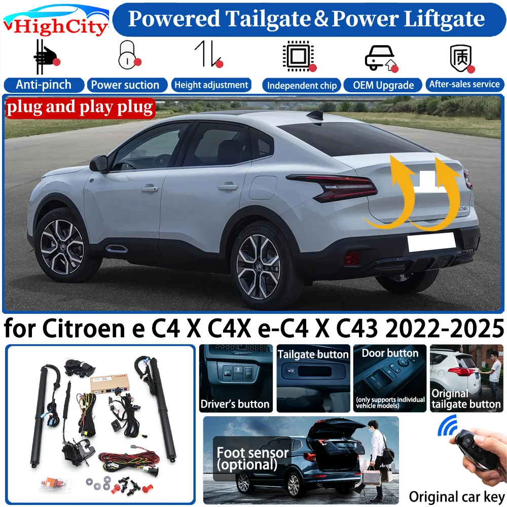 for Citroen e C4 X C4X e-C4 X C43 2022-2025 Car OEM Automatic Smart Powered Tailgate Power Liftgate System Strut Trunk Lift Kit