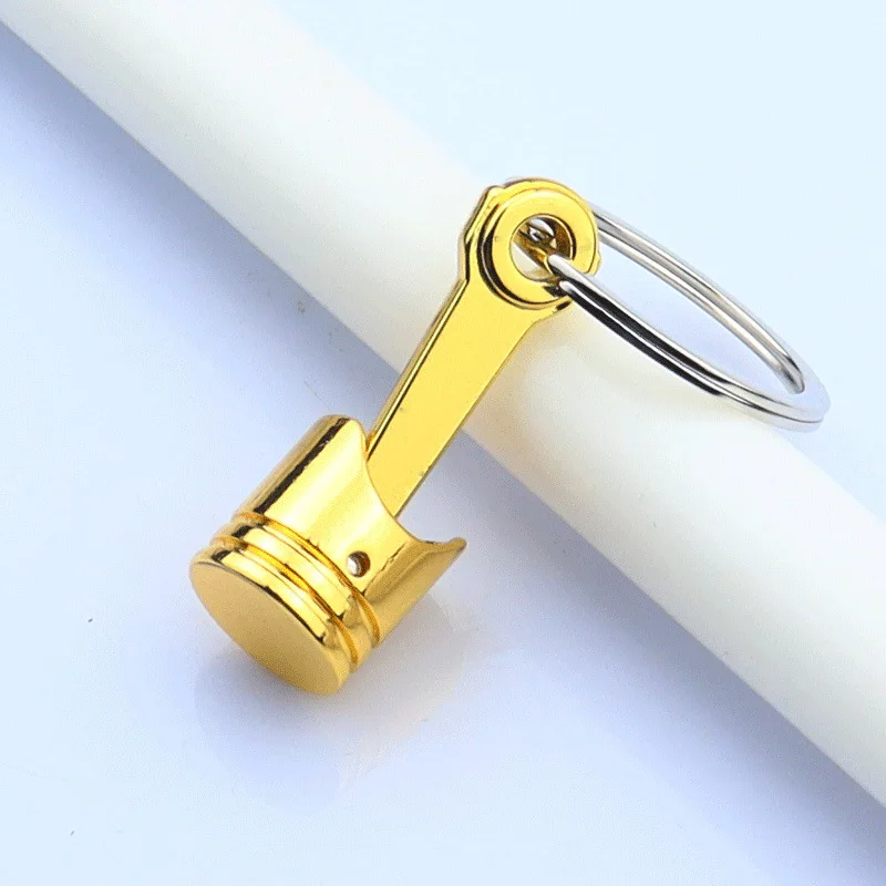 Car Engine Piston Style Keychain Key Ring Creative Metal Piston Model Keyring Keyfob Key Pendant Keychain decor Car Accessories