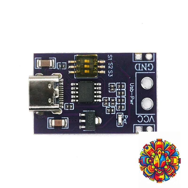 Adjustable Type-C PD Fast Charge Trigger Module 5V-20V Decoy Board for DIY Portable Power Bank Projects
