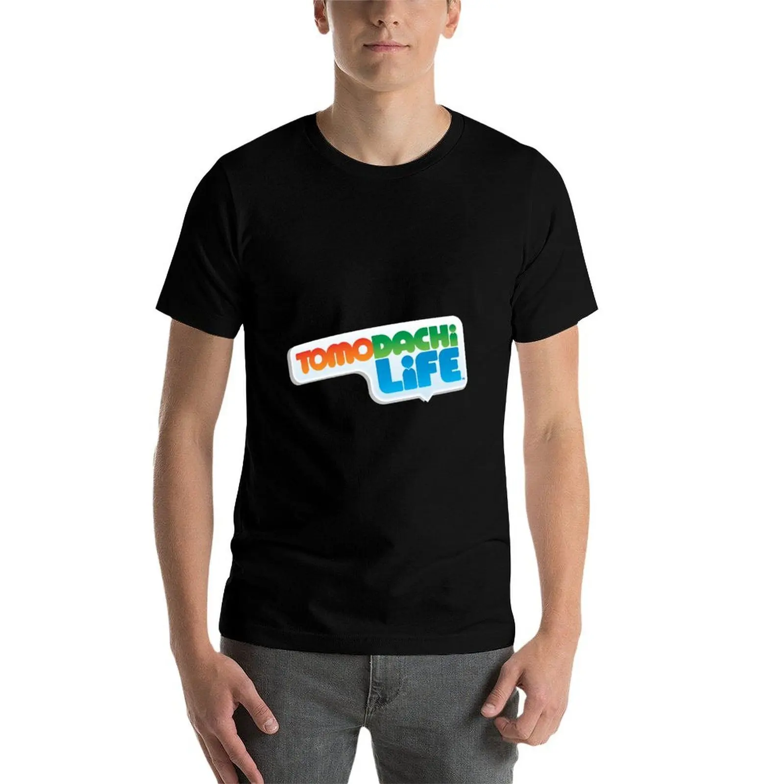 

Tomodachi Life Title T-Shirt man t shirt cotton t shirt for man 100 percent cotton T-Shirt