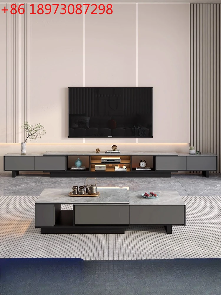 

Шкаф для телевизора из каменной плиты, светлый роскошный современный телескопический шкаф для телевизора для гостиной