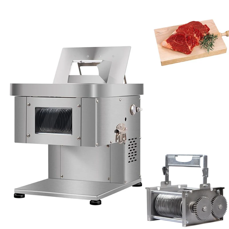 

Electric Meat Slicer Machine Stainless Steel Desktop Cutting Diced Meat Slicer Automatic Meat Slicer Commercial Household