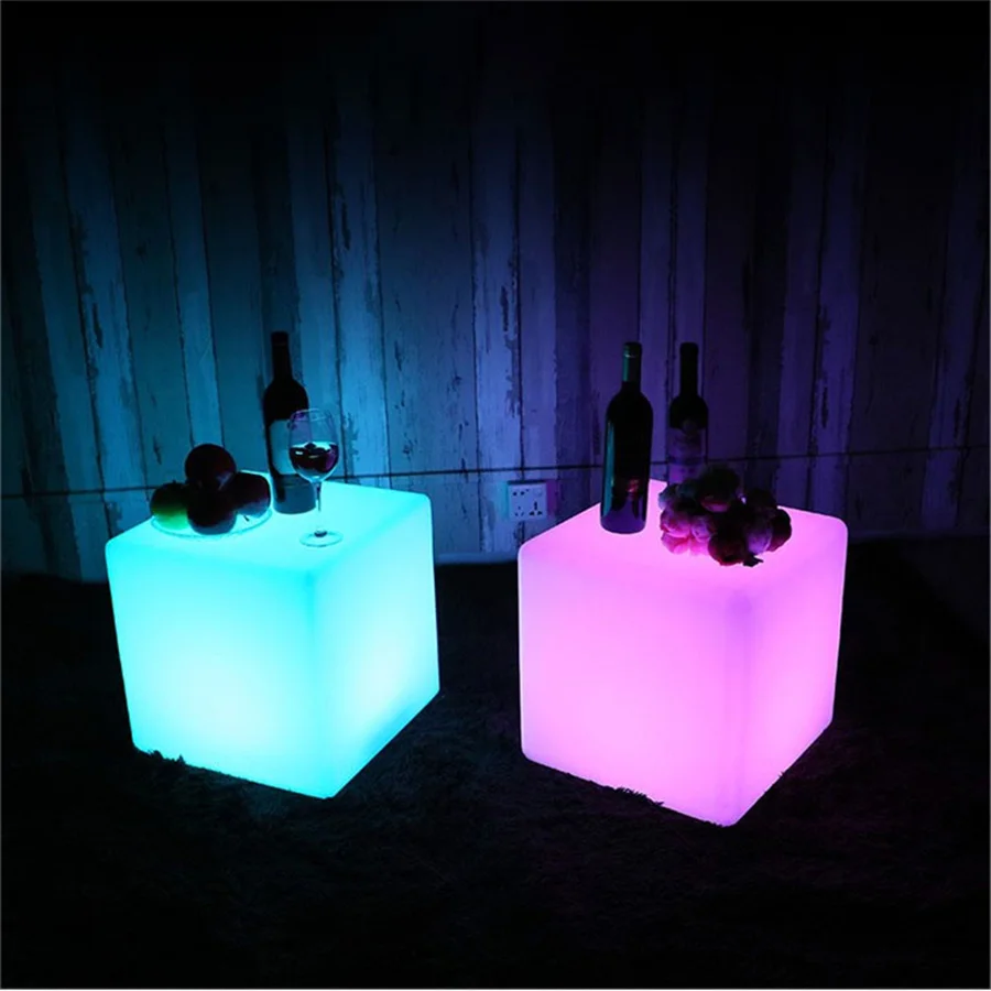 LED Leucht Cube Bar Tisch Lampe Batterie Powered Fernbedienung 16 Farbe KTV Party Glowing Sitz Licht für Garten Hotel Decor nacht Licht