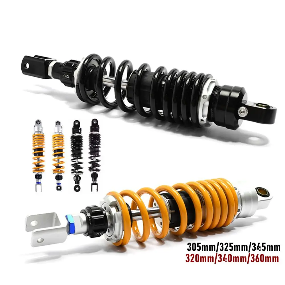 Universal 8mm Spring 305/325/345mm/320/340/360mm Adjustable Motorcycle Rear Shock Absorber For Honda Yamaha Kawasaki Suzuki ATV