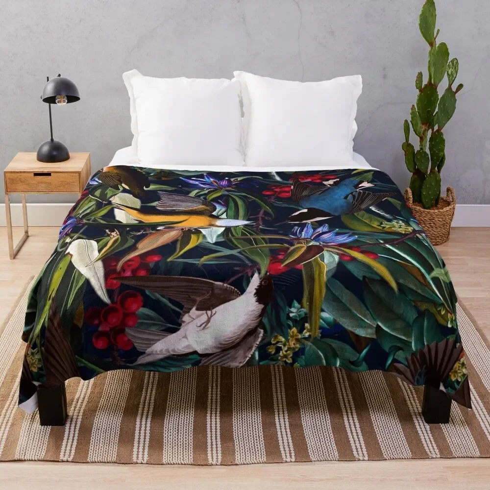 

Midnight Birds I Throw Blanket