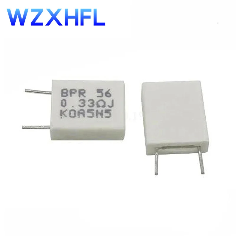 Résistance de ciment céramique non inductive, 10 pièces, BStore 56, 5W, 0.001, 0.1, 0.15, 0.22, 0.25, 0.33, 0.5 ohm, 0,1 R, 0,15 R, 0,22 R, 0,25 R, 0,33 R, 0,5 R