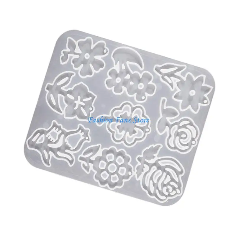 Rose Petal Leaf Flower Silicone Mold For DIY Resin Earrings Pendants Craft Projects
