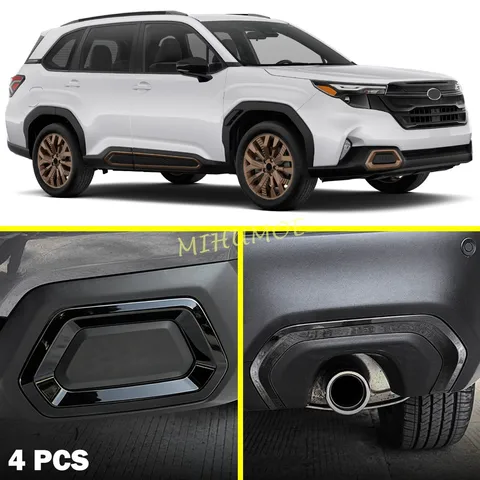 Для Subaru Forester SL 2025 2026: глянцевые черные накладки на передние и задние противотуманные фары, аксессуары для декоративной отделки