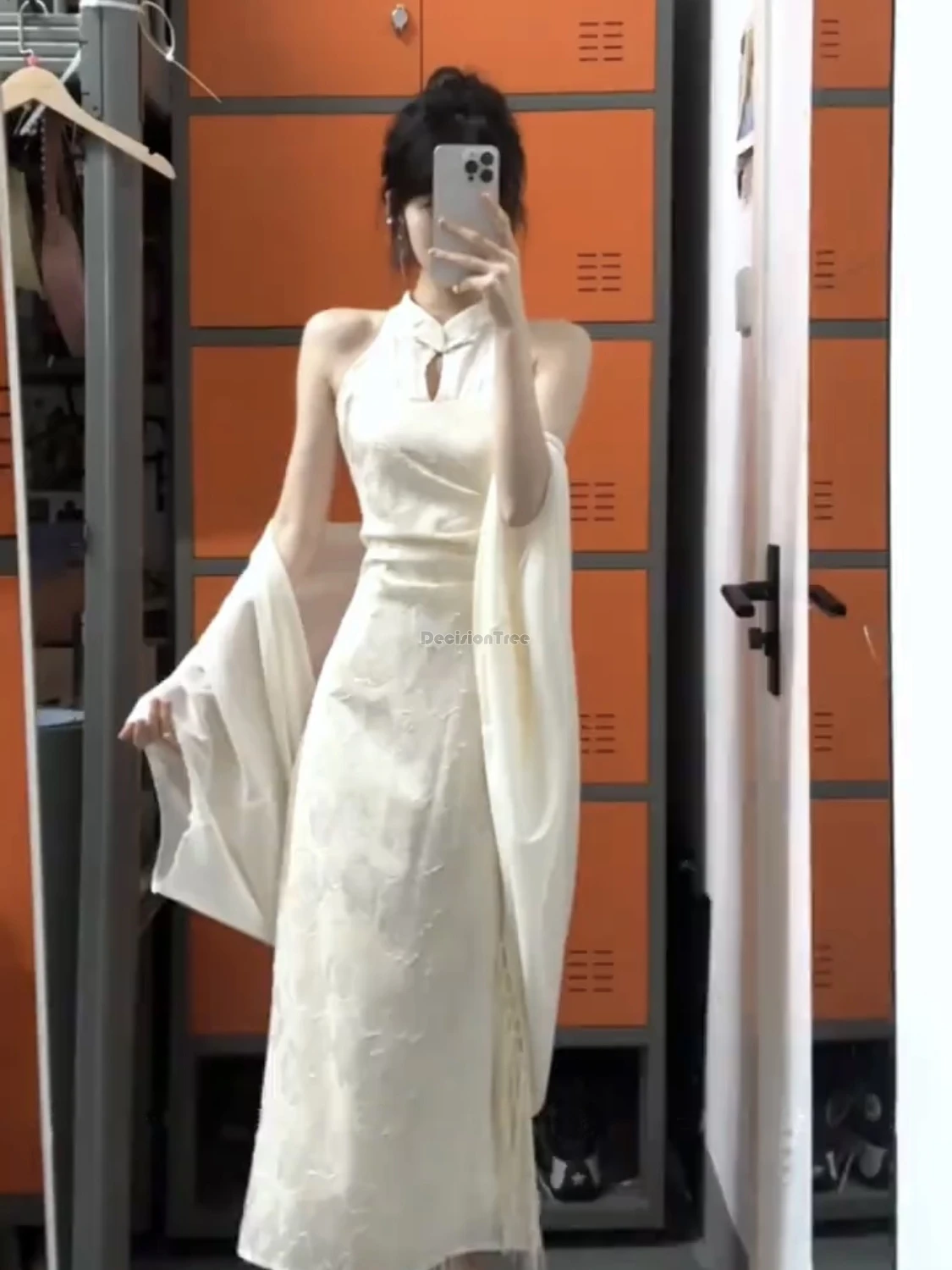 

Новинка 2025, улучшенное китайское традиционное стильное женское платье Cheongsam без рукавов в стиле ретро, элегантное модное длинное платье Ципао для похудения t01