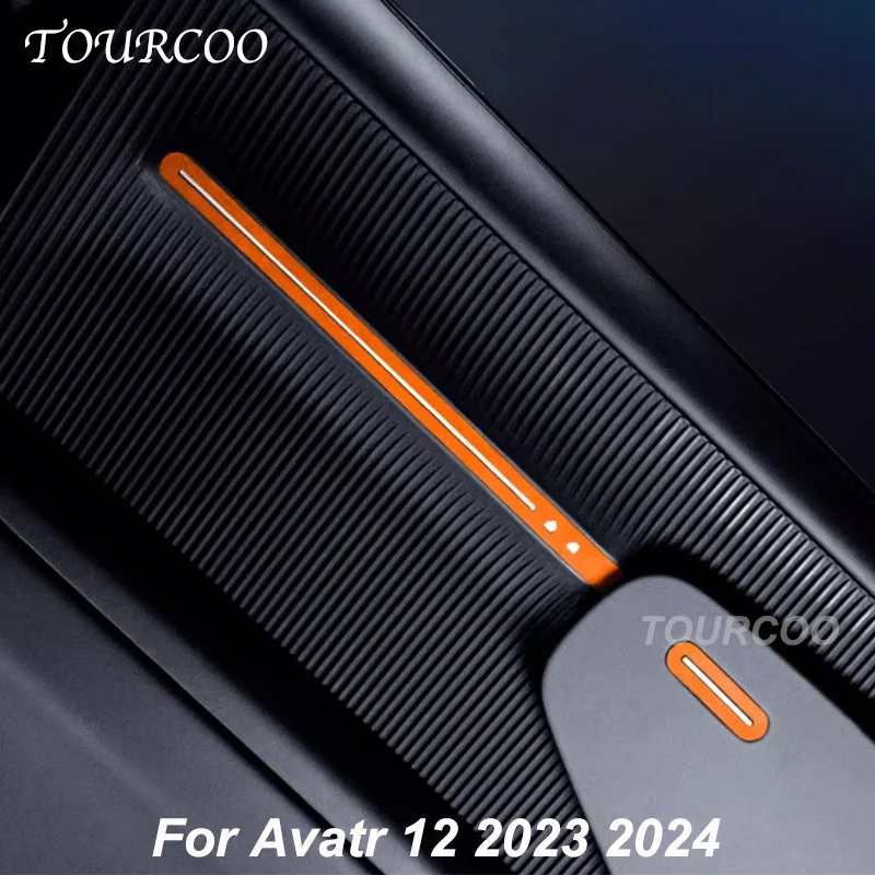 For Avatr 12 2023 2024 Car Door Switch Roof Ambient Light Alcantara Suede Stickers Interior Accessories