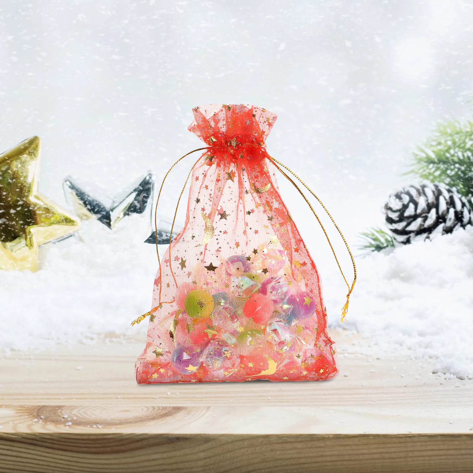 Gift Packaging Organza Bags Delicate Design Easy Close Wedding Candy Pouch Party Favors Storage Bag Organza Bags