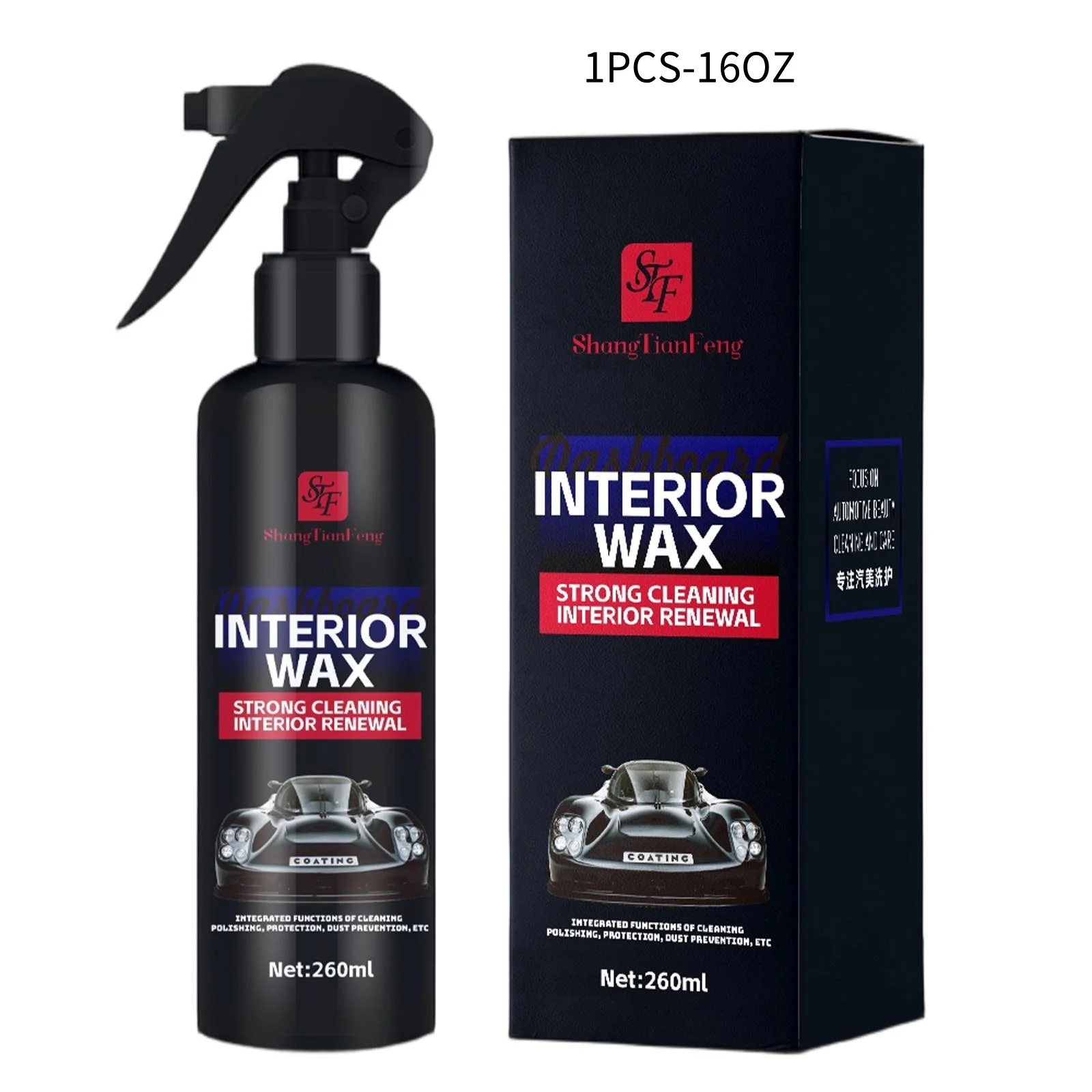 Total Interior Cleaner & Protectant, 16 oz Cleans dash, seats, carpet, glass, vinyl and leather in one step for a residue-free factory-style finish
