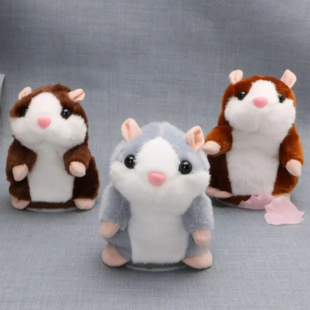 

16cm Intelligent Electric Cute Recording Nodding Hamster Pet Plush Toys Novel Children's Gifts That Can Learn To Talk and Walk