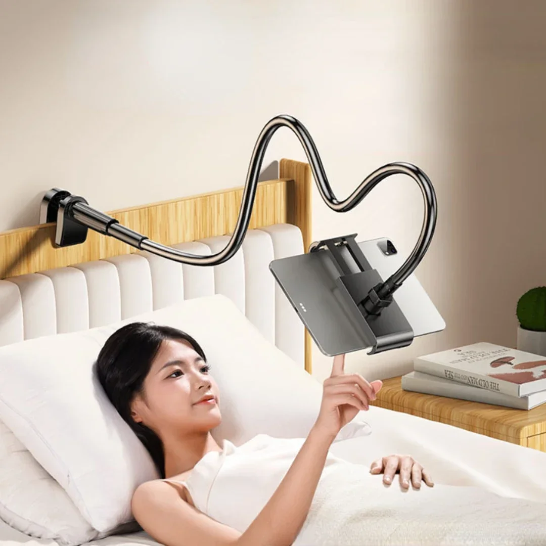 Portable 360° Rotatable Tablet Holder Flexible Gooseneck Clamp Stand Universal for iPhone iPad Lazy Bracket for Bed Desk Car