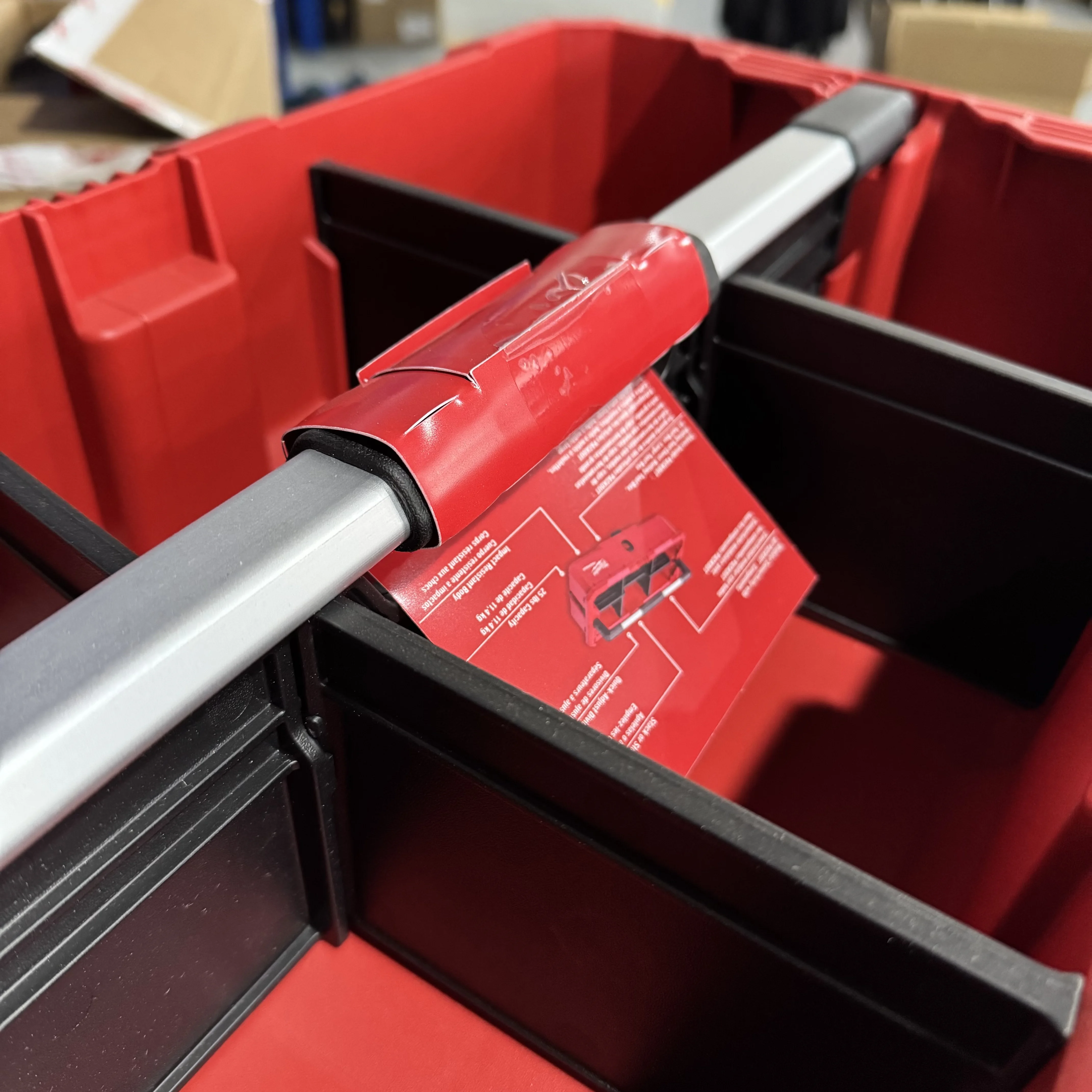 Milwaukee 48-22-8045 Compact Tool Storage Tray Divided Compartment with Handle for PACKOUT Toolbox Professional Jobsite Use