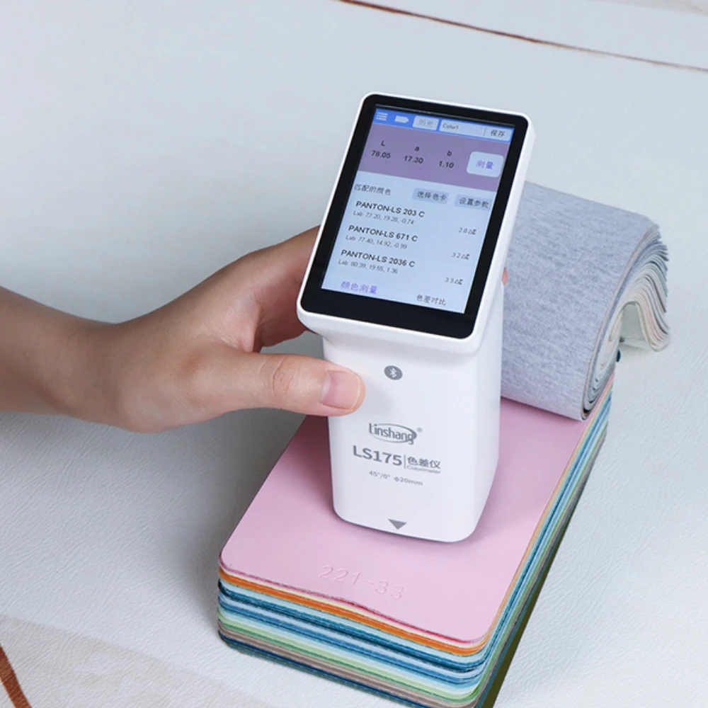 Digital Colourimeter LS175 45/0 Calibre 20mm Fabric Leather Colour Meter Wood Furniture Meat Colour Meter ΔE*ab, ΔE*uv, ΔE*94