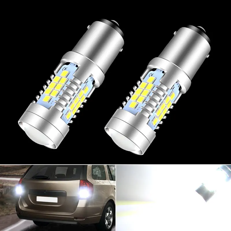 2Pcs ไฟ LED ย้อนกลับหลอดไฟ P21W BA15S 1156 Canbus สำรองสำหรับ Dacia Dokker 2012-2018 Duster Lodgy logan Sandero 2008-2017