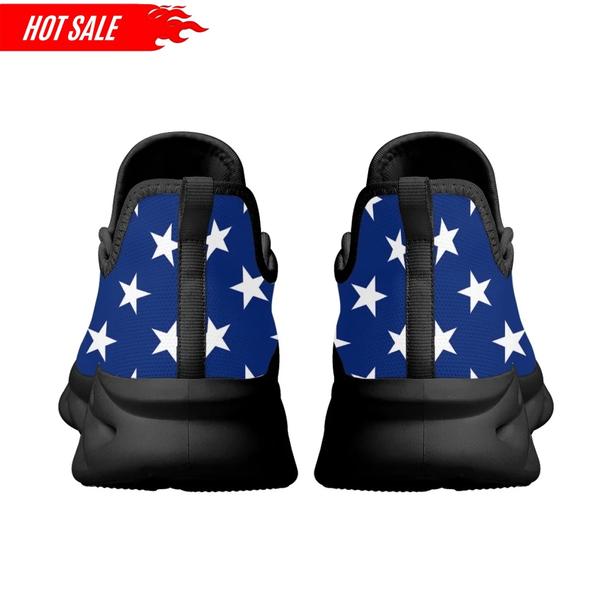 USA Flag Print Mesh Shoes for American iIndependent Day Wear Resistant Running Shoes for Women Mens Casual Zapatos