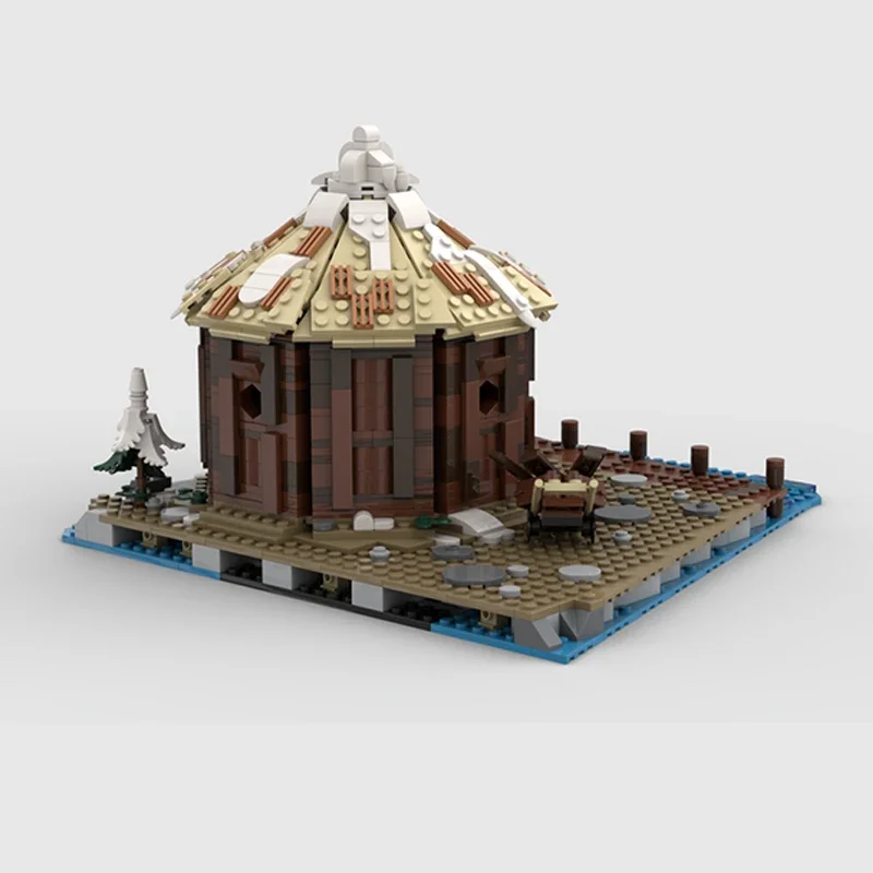 historic Viking storage hut scene bricks village expansion house diorama blocks mdieval modular building moc unique display