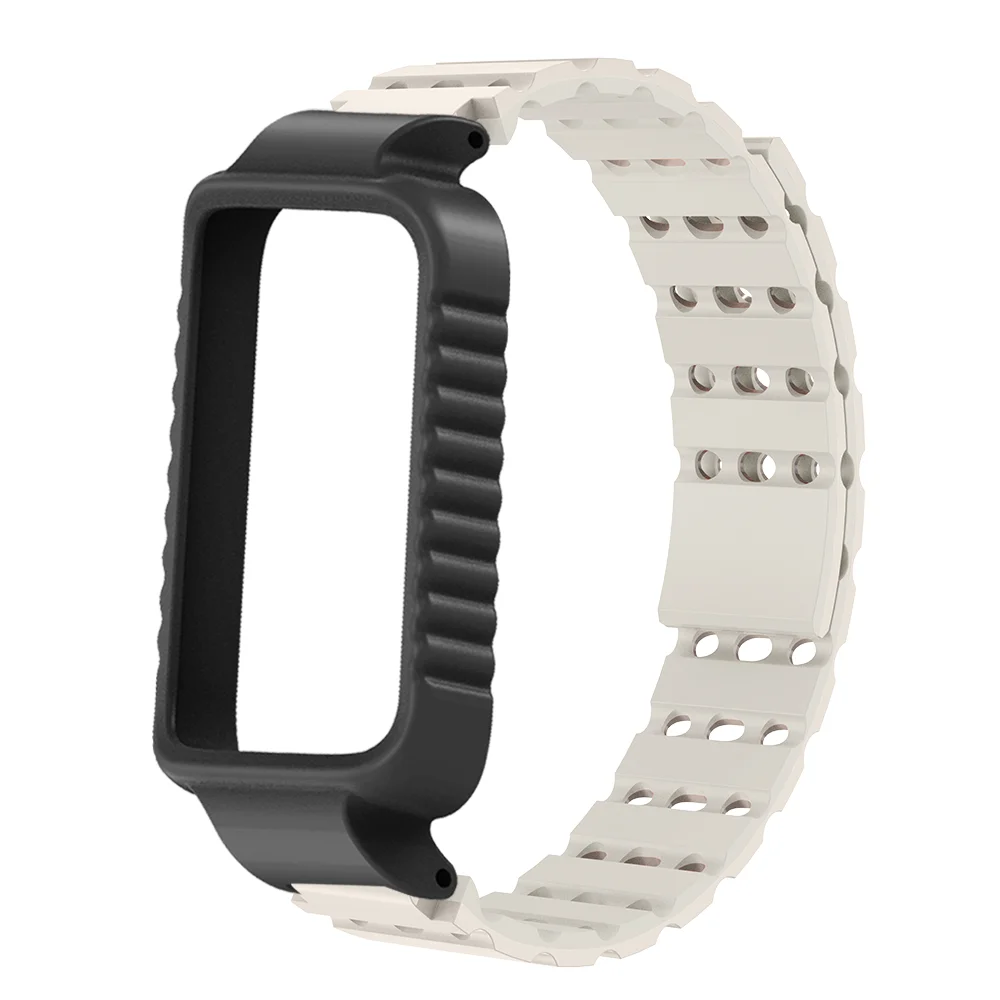 

Magnetic Watch Strap For Honor Band 9 Air Hole Soft Silicone Quick Release Durable Frontier Breathable Sport Smartwatch Band