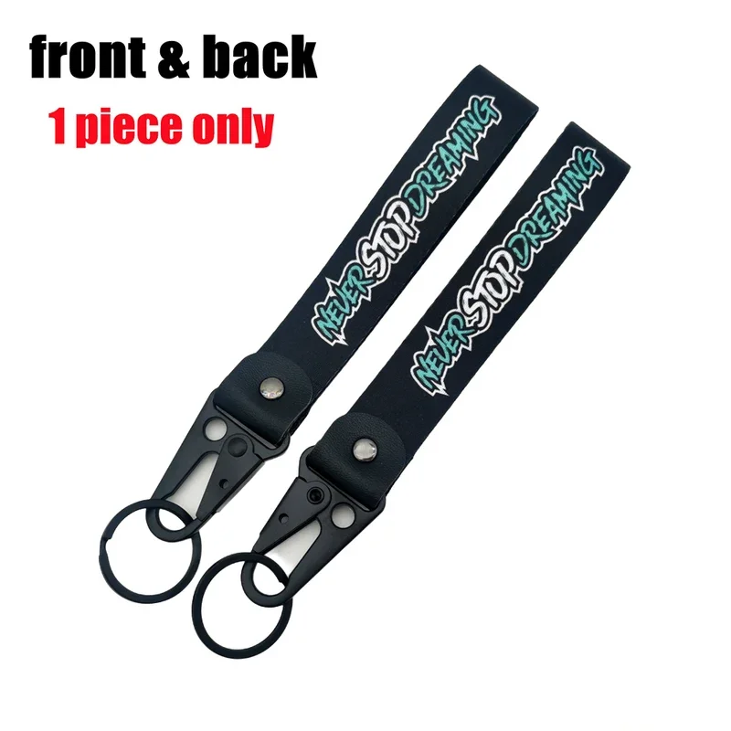 JDM Kultur Stil Schlüsselanhänger Rennwagen Motorrad Schlüsselanhänger Ring Kette Stahl Federclip Lanyard Schlüsselband Auto Anhänger Zubehör