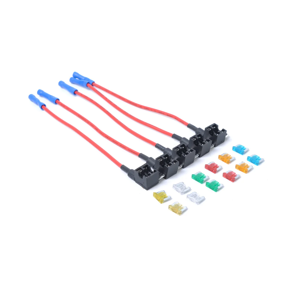 

5Pcs Car Fuse Holder Mini Low Profile Inline 32V Install Fuse Tap Suitable for LED Alarms GPS Cell Phone