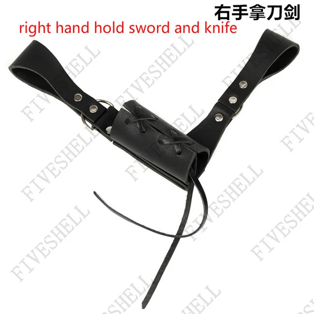 Middeleeuwse Zwaardgordel Taille Schede Schede Houder Volwassen Mannen Larp Ridder Battle Wapen Kostuum Rapier Ring Pu Riem Holster