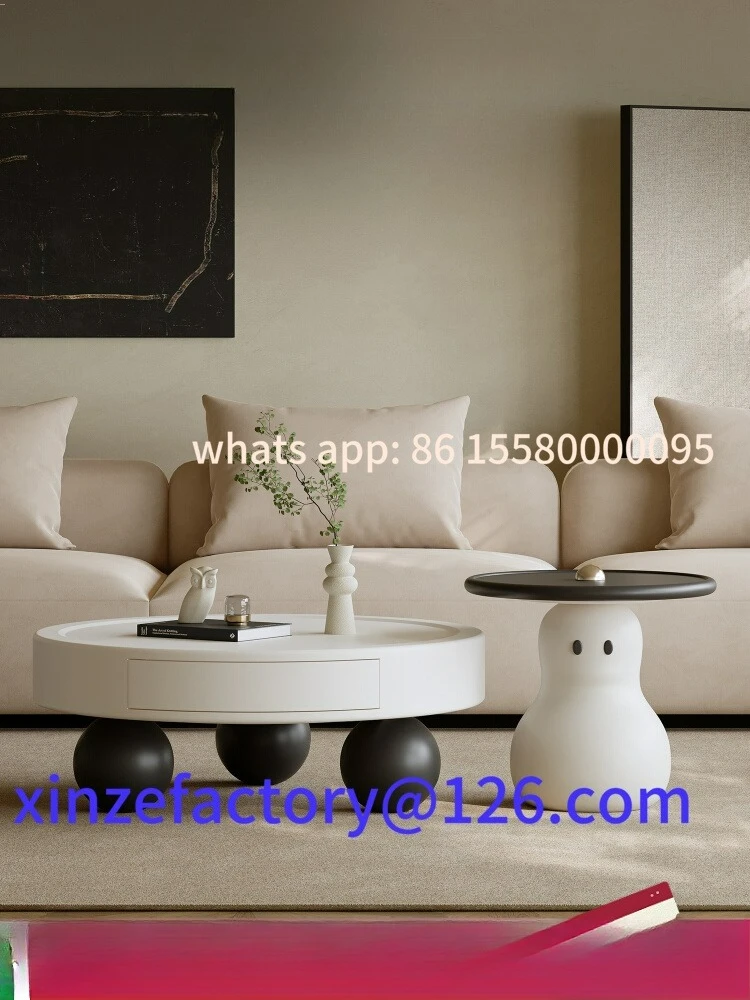 

Customizable Italian minimalist living room household small apartment storage coffee table