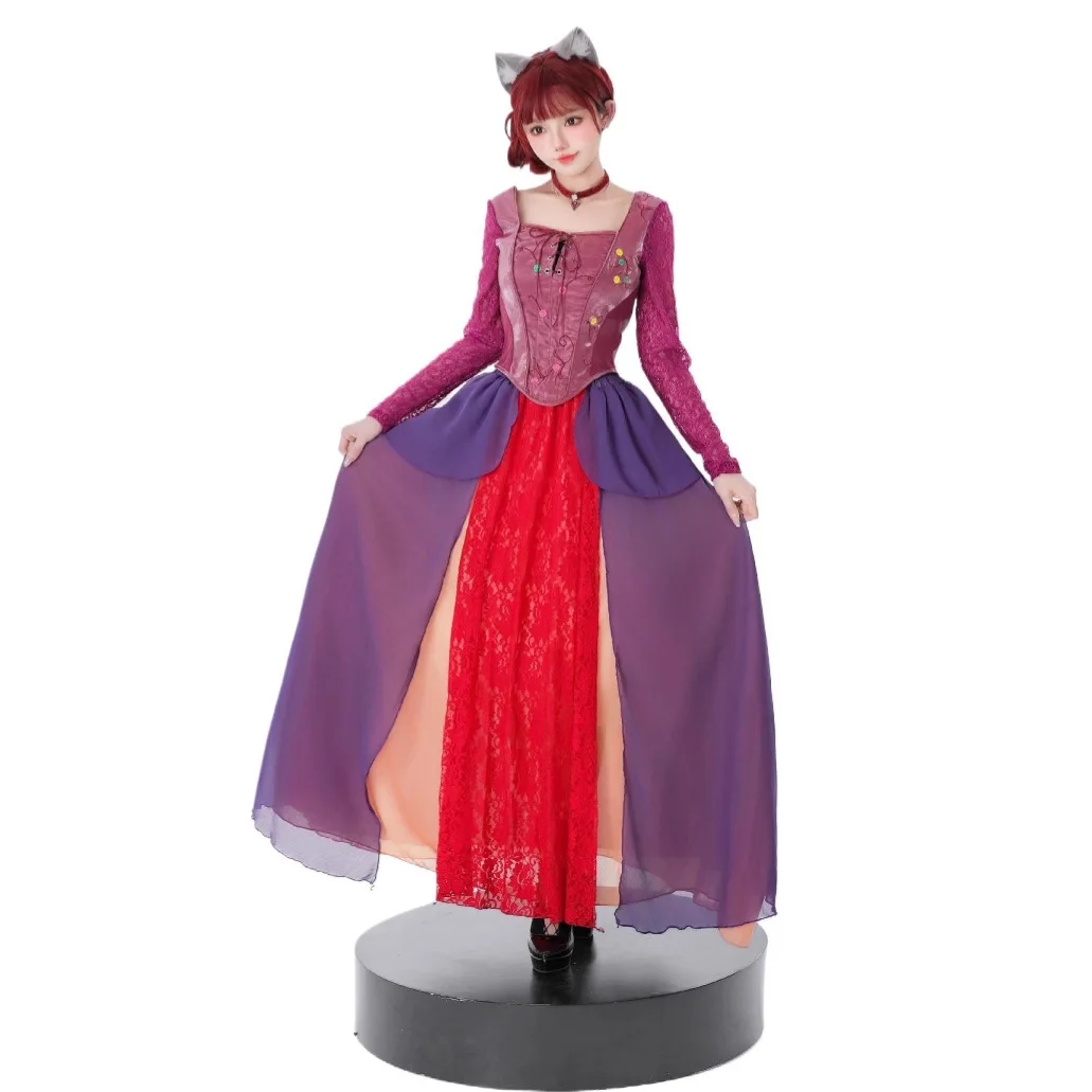 

Halloween Women's Medieval Court Sexy Queen Lady Long Skirt Witch Costume Cosplay Carnival Party Stage Performance Dress Costume