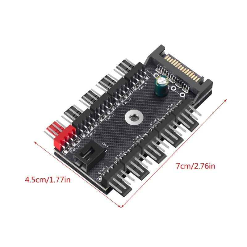 1 to 10 Way Splitters Hubs 4Pin PWM Fan Power Cable Control Cooling System