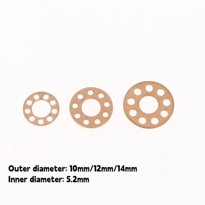10Pcs 14x5.2x0.5mm Brass Washers Gasket Storage Oil Brass Washer 10x5.2x0.5mm Folding Knife Accessories 12x5.2x0.5mm