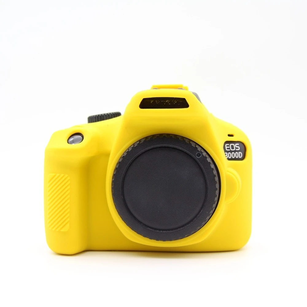 For Canon 3000D 4000D SLR camera silicone case Digital Camera bag soft Body Protective Case + 1PCS Free Tempered Film