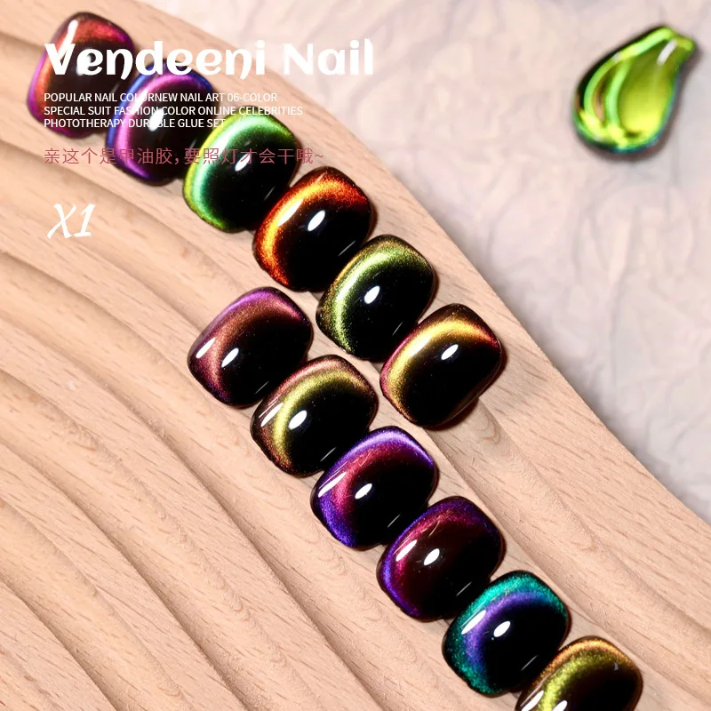 VENDEENI Katzenauge 12 Farben Nagelgel Nagelstudio 2024 Neuer professioneller heißer Verkauf Ungiftiges UV-Gel Mode Nail Art Kit Großhandel