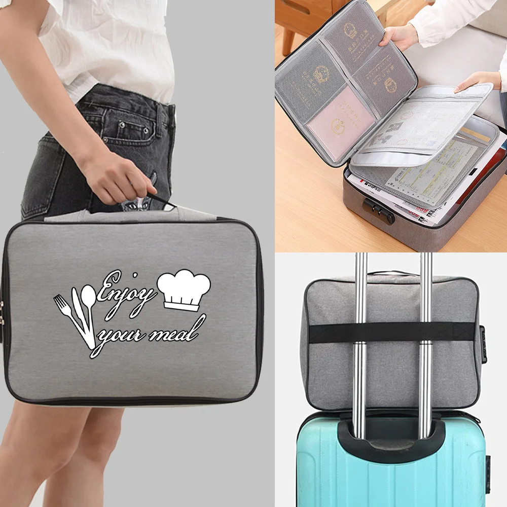 Large Capacity Food Print Document Bags Multifunctional Home Travel Organizer Holder School Office Business File Folder Supply