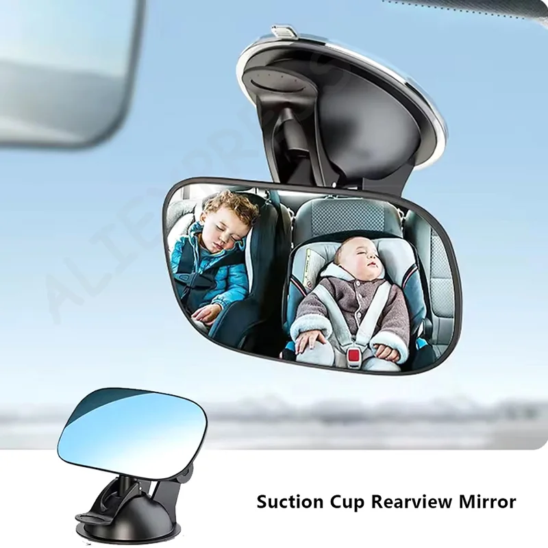 

NewAdjustable Car Baby Rearview Mirror Baby Rear Seat Rearview Mirror 2 In 1 Mini Safety Child Baby Kids Convex View Mirror