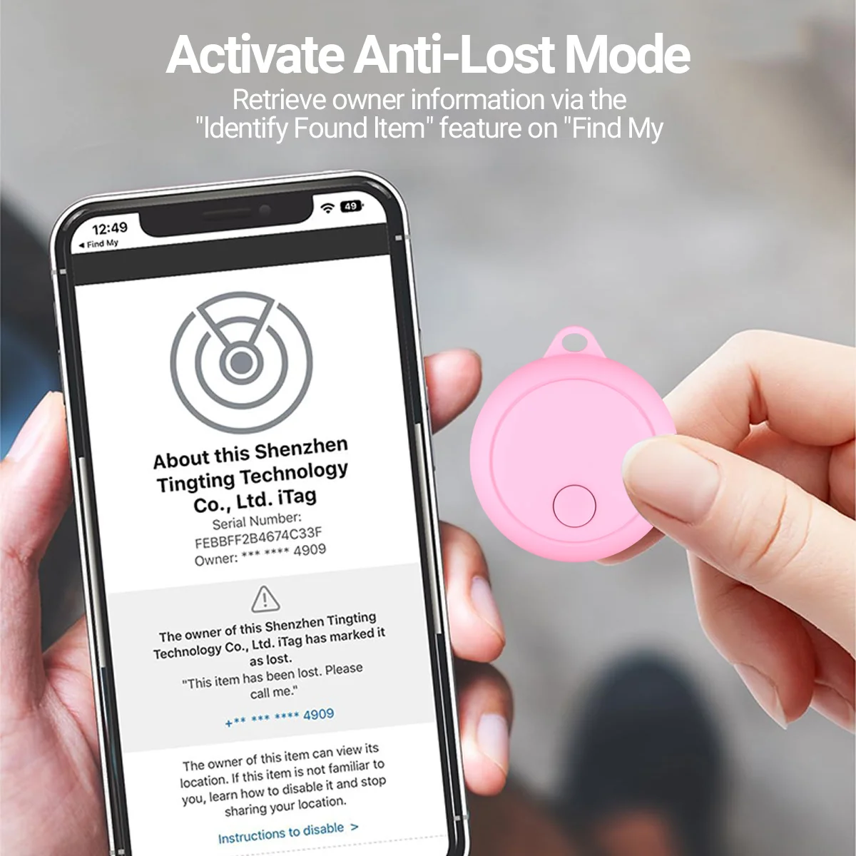 Goapla Elderly&Children Tracker with Find My APP iOS Only Keys Finder and Item Locator for Luggage Backpack Suitcases