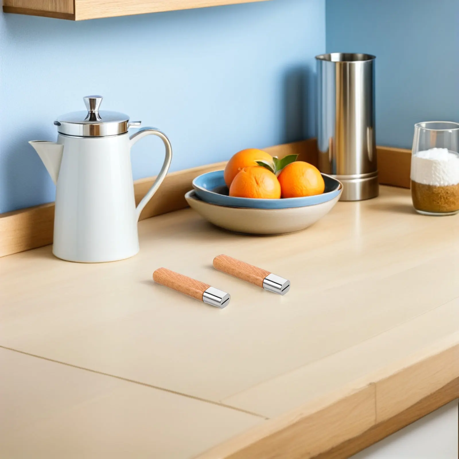 2Pcs Kitchen Knife Rosewood Handles Ergonomic Cutter Replacement Handle for Chopper Slicing Grip Kitchen Cutter Tool Repair view 2