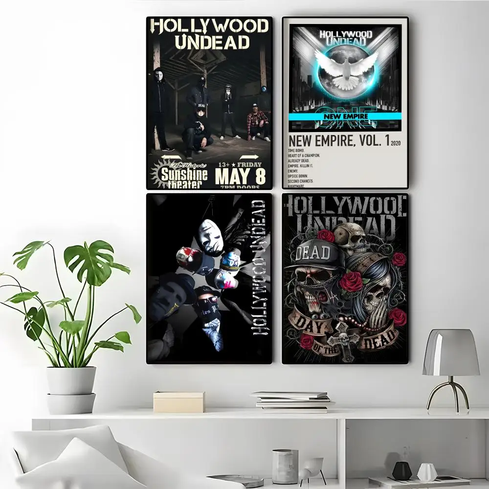 H-Hollywood U-UndeadS Band Hipster Room Vibe Waterproof Art Print Unframed Picture Print Poster