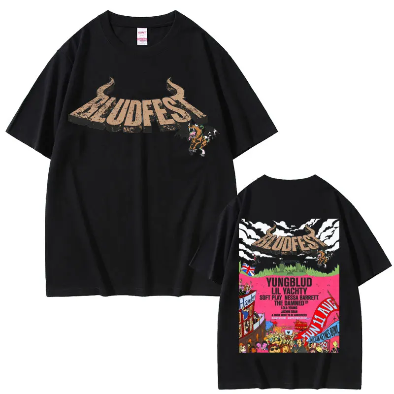 

Rocker Yungblud Bludfest Music Festival 2025 T-shirt Men's Clothing Fashion Gothic Rock T-shirts Men Vintage Oversized T Shirts