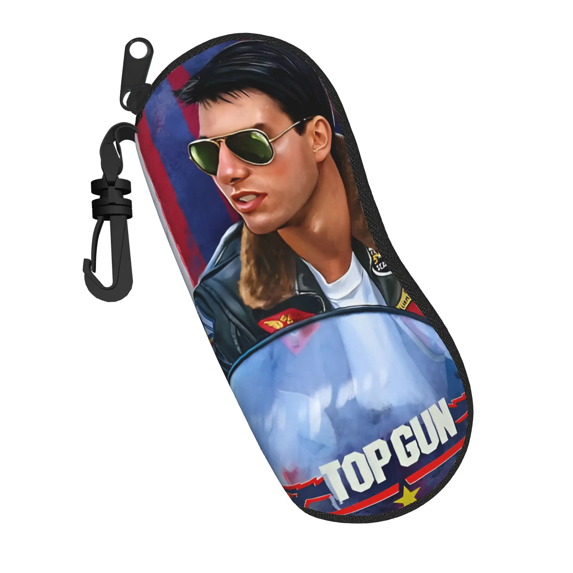 Top Gun Sign Tom Cruise Fighter  Glasses Case Cover  Sunglasses Pouch Pocket Classic Eyewear Accessory Print Eyeglass Protector