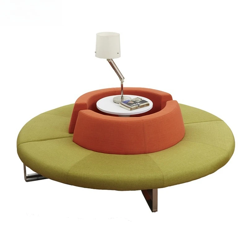 

Round leisure soft sofa shopping mall rest sofa cylindrical round negotiation waiting sofa library sofa stool
