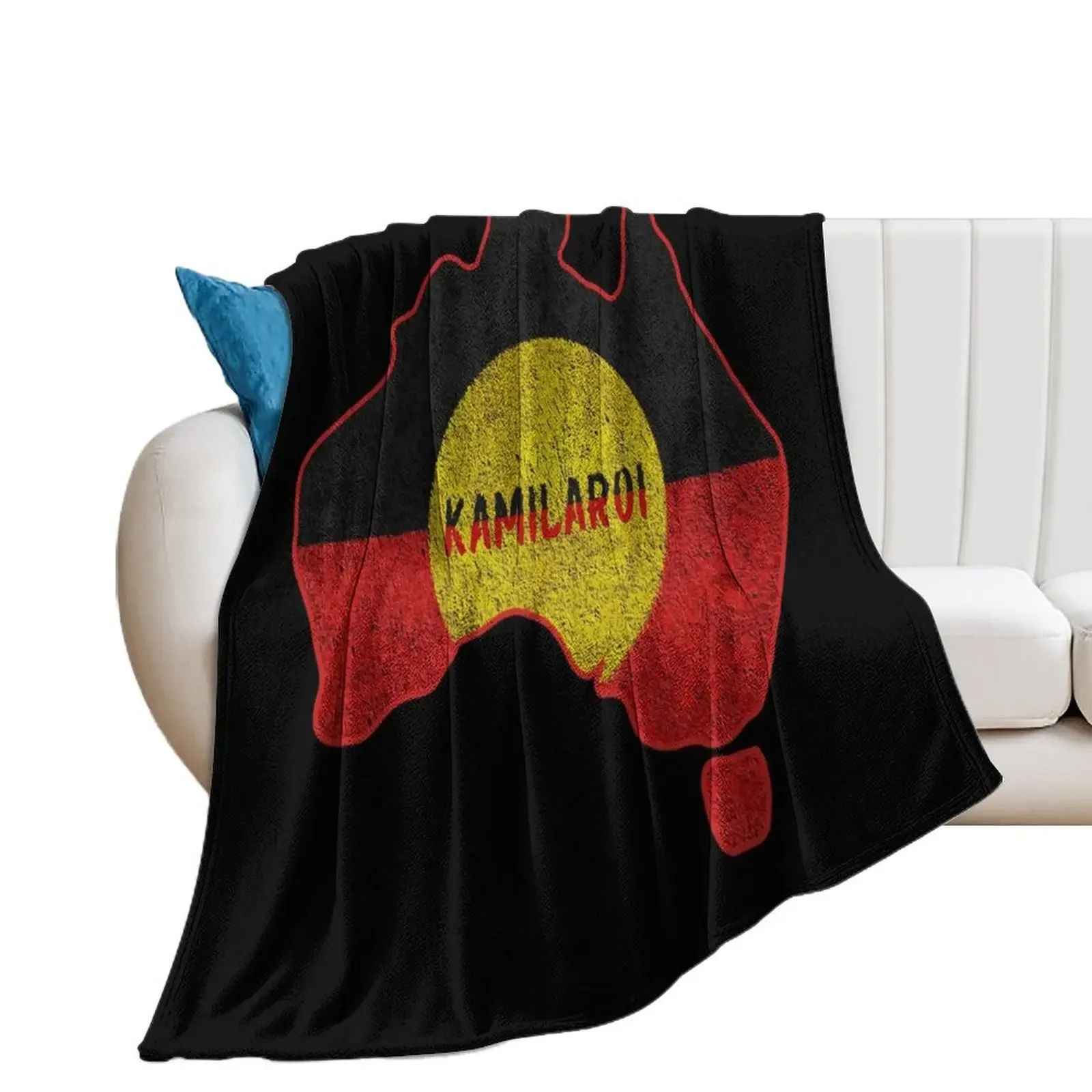 

Aboriginal Map Kamilaroi Throw Blanket Polar Luxury Blankets