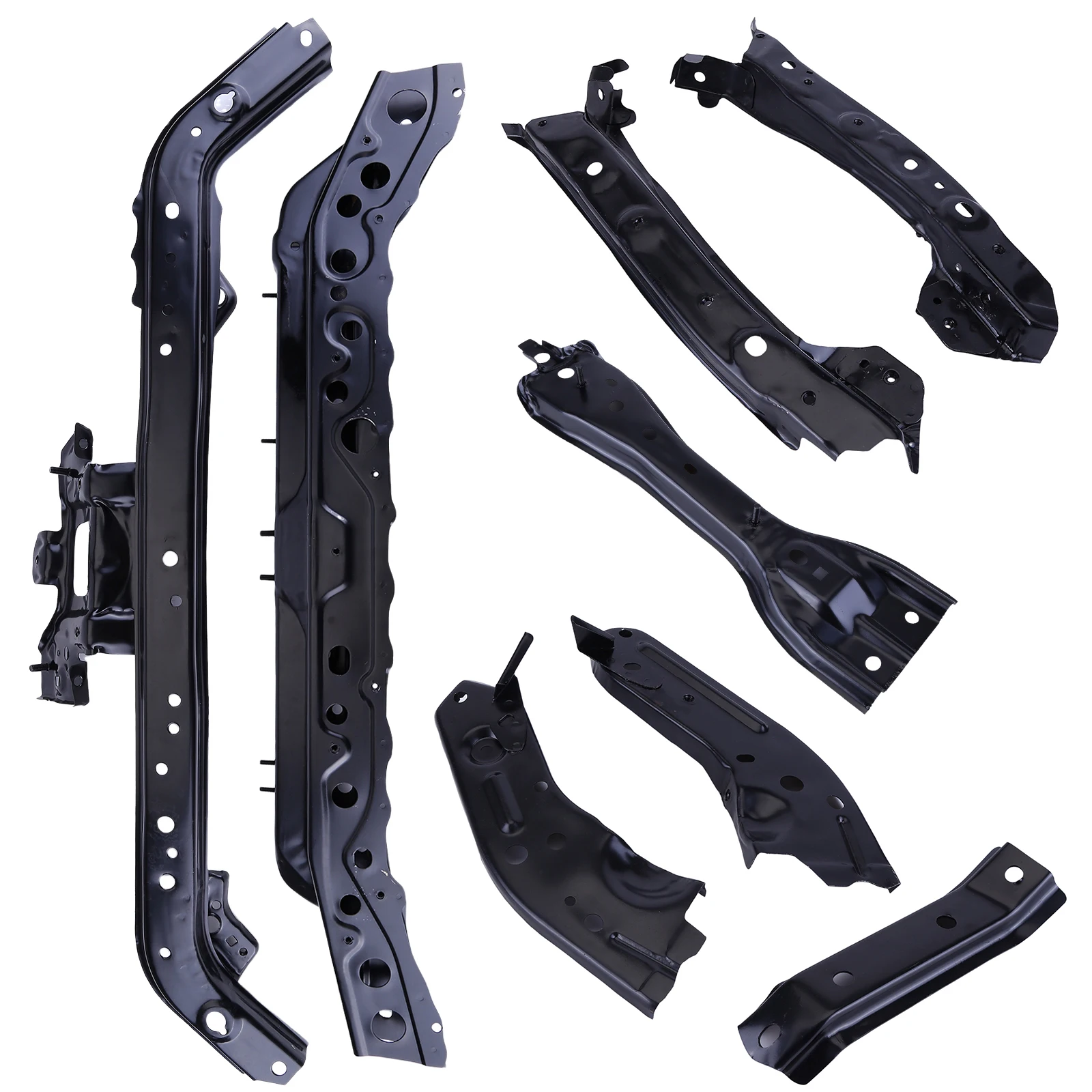 Steel 8-piece NI1225209, F25213SGMA, F25133SGMA, F25203SGMA For Nissan Sentra front support radiator bracket kit