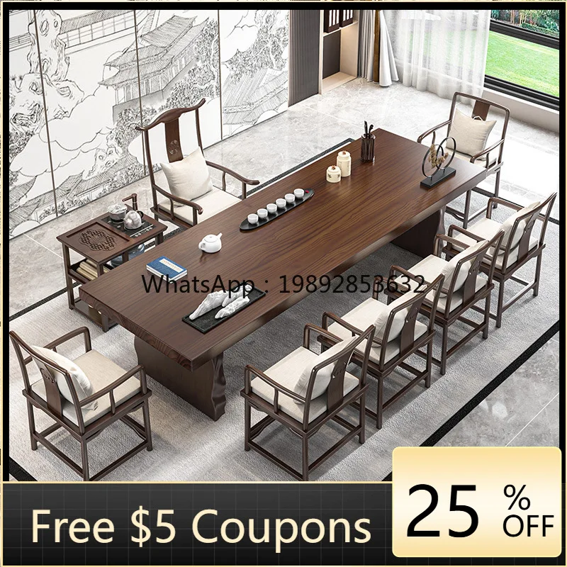 

YFY Solid Wood Tray New Chinese Style Brewing Table Zen Drinking and Chairs