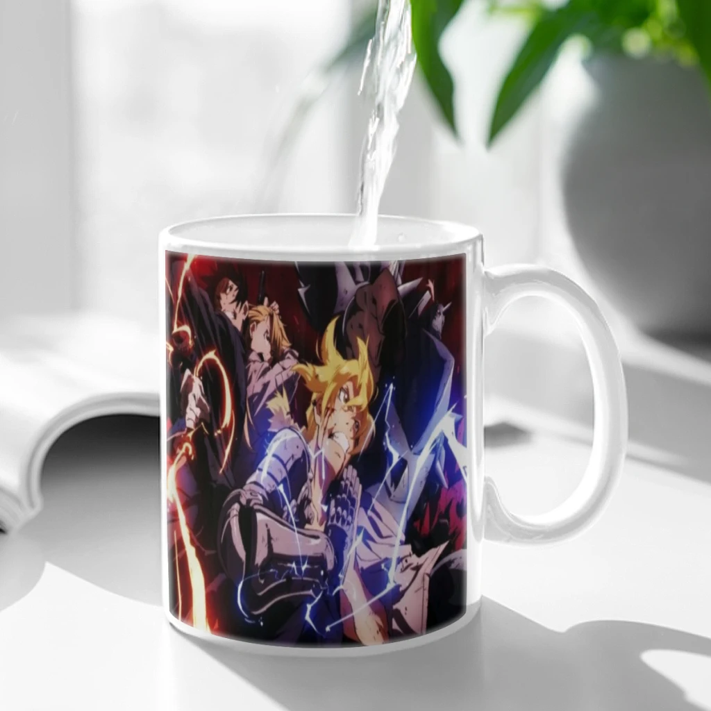 

Anime Fullmetal Alchemist Coffee Mug 11oz Fun Ceramic Coffee Tea Cocoa Cup Handle Tea Drink Cup