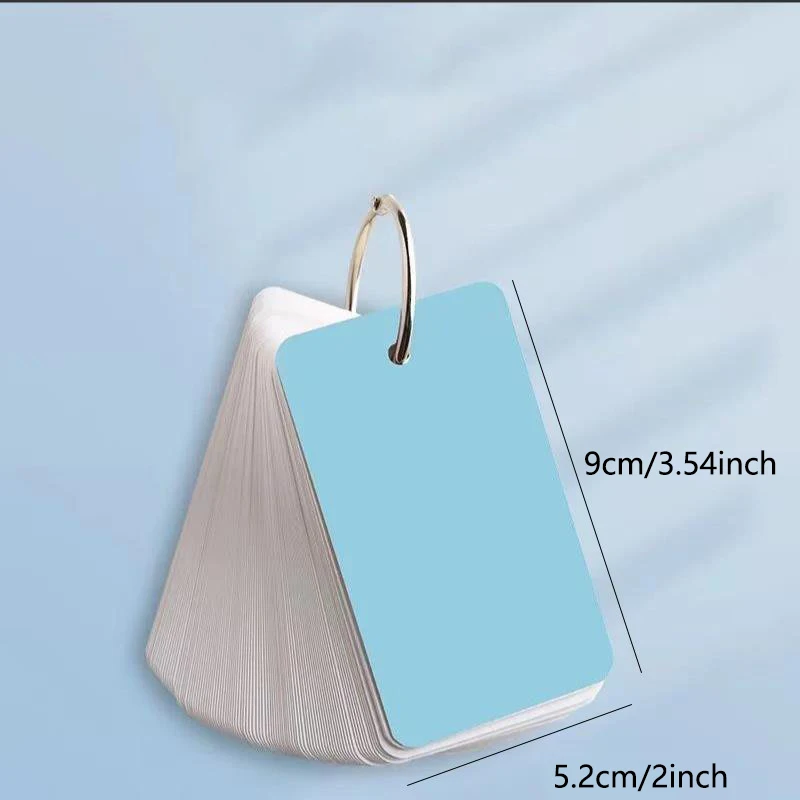 200 Sheets/pcs Blank Mini Notepad Portable Single Metal Loose Leaf Binder Ring Sticky Note Memo Pad Stationary Notebook Supplies