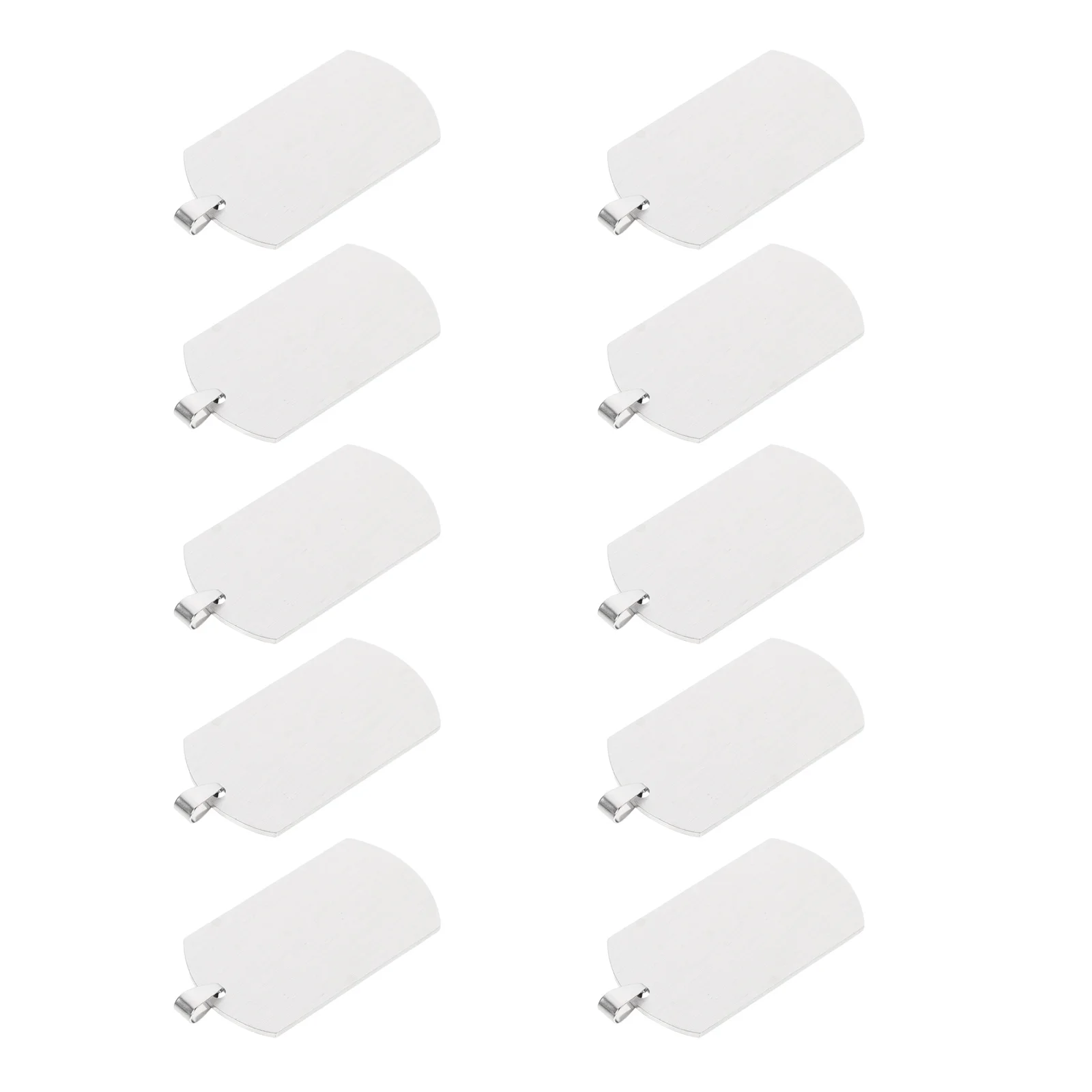 ป้ายแท็กสไตล์ทหาร 10 ชิ้น ทำจากไทเทเนียมสตีล สำหรับทำป้ายชื่อสัตว์เลี้ยง ป้ายห้อยคอสุนัข งาน DIY สลักชื่อ ทำเครื่องประดับ งานฝีมือ