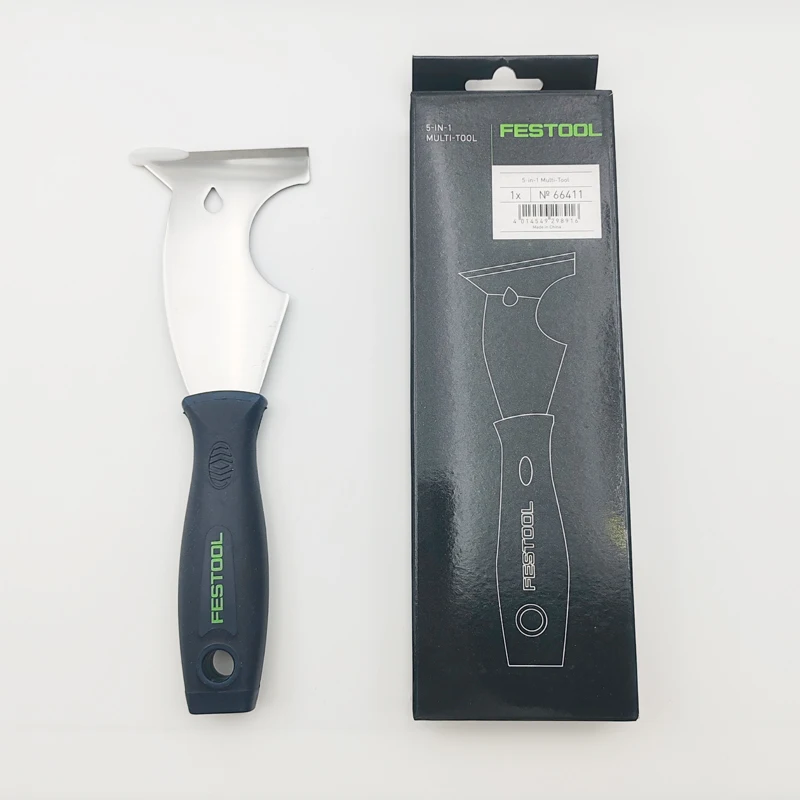 FESTOOL 66411 5-IN-1 Putty Knife Multi-function Paint Scraper Nail Puller  Apply Cement Mortar Hand Tool