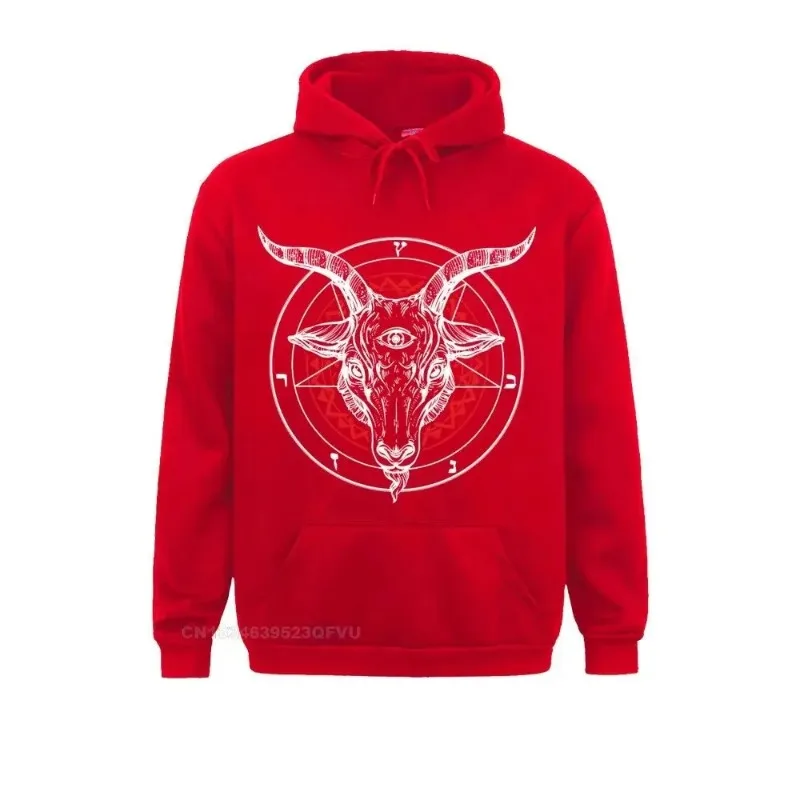 Satanic Goat Baphomet Sweater Lucifer Novelty Designe Men\'s Tees Casual Pullover Hoodie Cotton Sweakawaii Clothes